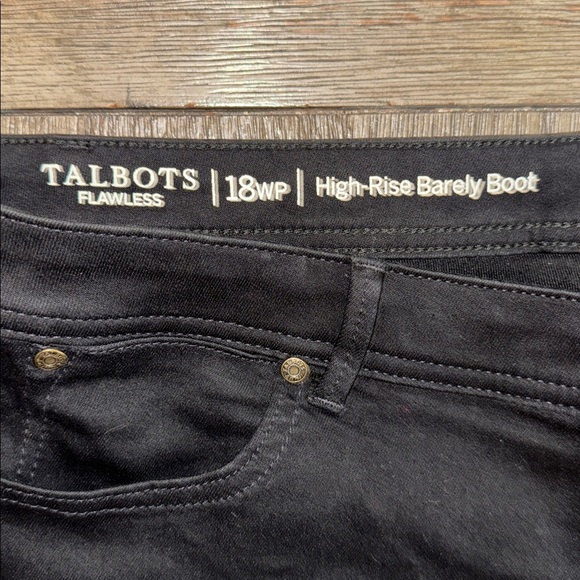 Talbots Flawless High-Rise Barely Boot Jeans Black - Picture 4 of 8